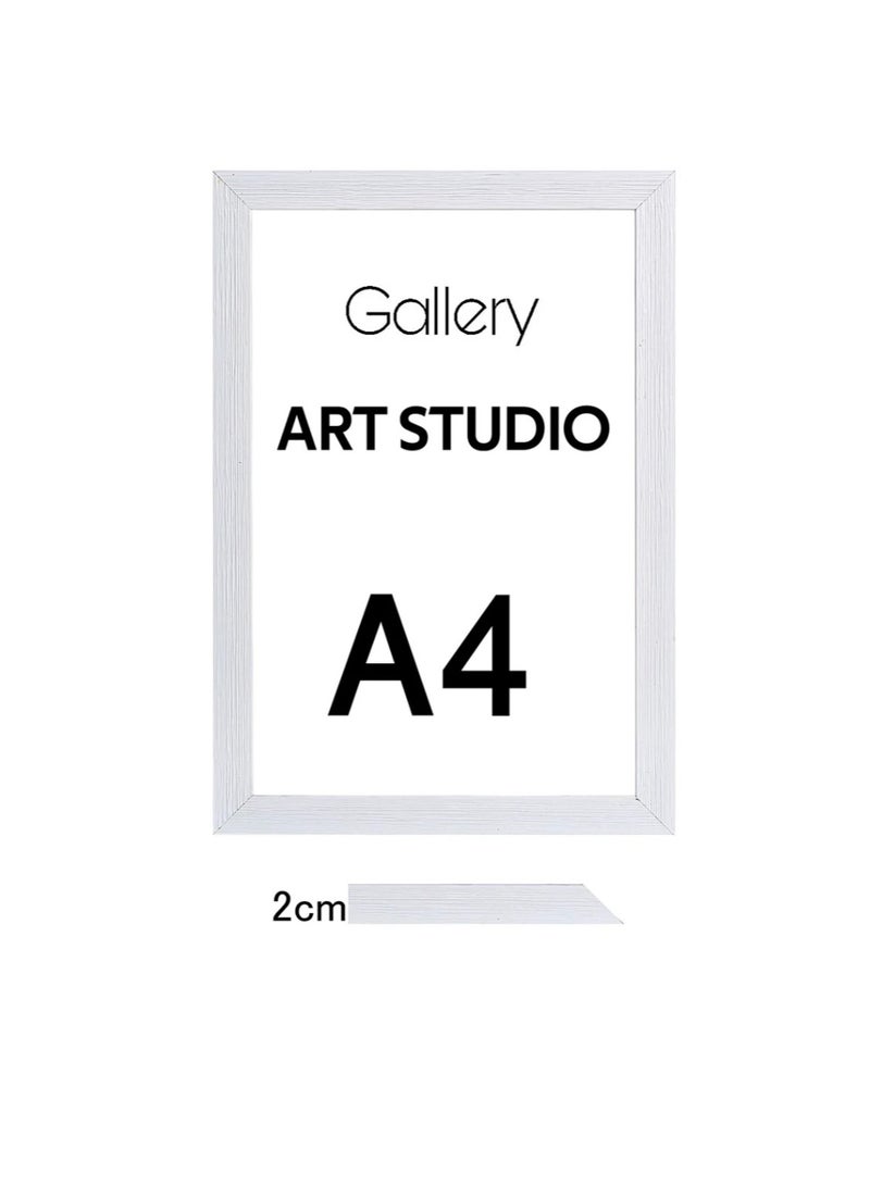 برواز صور حائط مقاس A4 مقاس 20x30 سم 6 قطع أبيض - Image 2