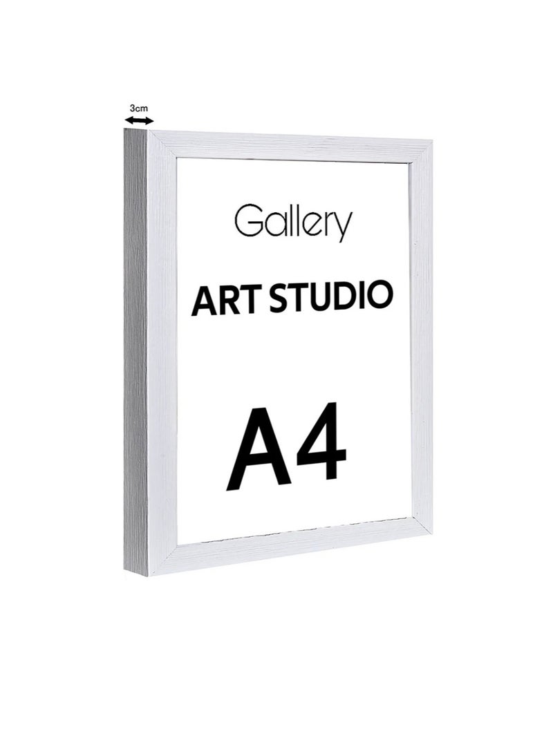 برواز صور حائط مقاس A4 مقاس 20x30 سم 6 قطع أبيض - Image 3