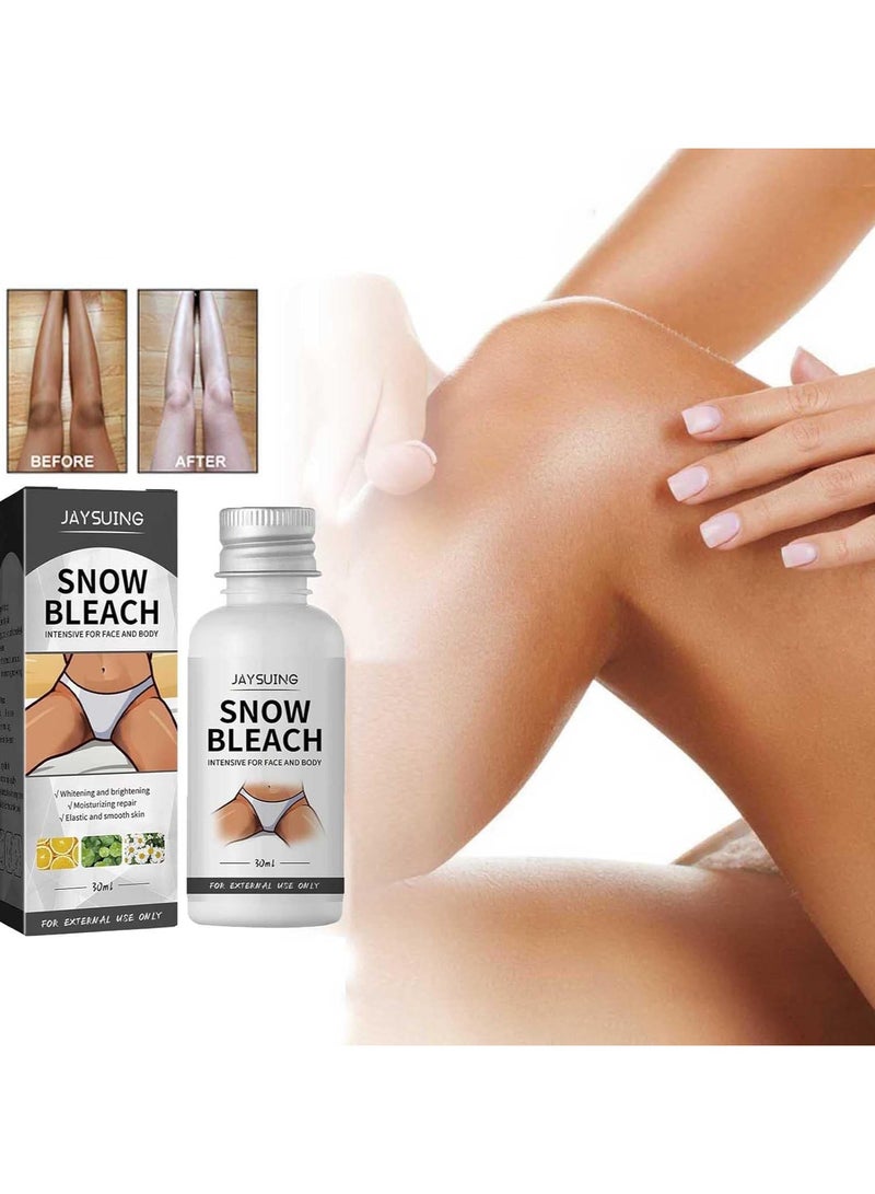 Jaysuing Herbs Beauty Face and Body Whitening Snow Bleach Cream Fast Bleaching Brighten Inner Thigh Cream Bleach For Intimate Areas Men and Women-30ml - Image 2