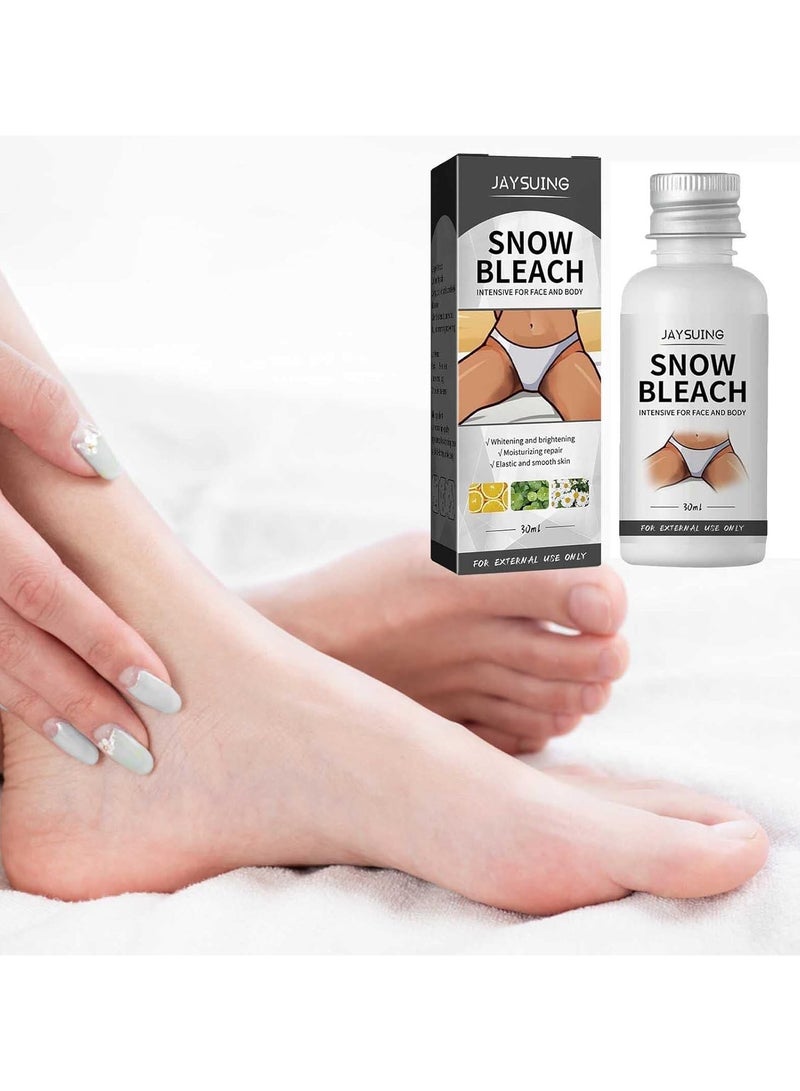 Jaysuing Herbs Beauty Face and Body Whitening Snow Bleach Cream Fast Bleaching Brighten Inner Thigh Cream Bleach For Intimate Areas Men and Women-30ml - Image 3