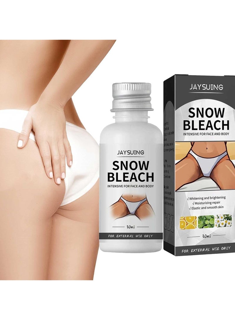 Jaysuing Herbs Beauty Face and Body Whitening Snow Bleach Cream Fast Bleaching Brighten Inner Thigh Cream Bleach For Intimate Areas Men and Women-30ml - Image 4