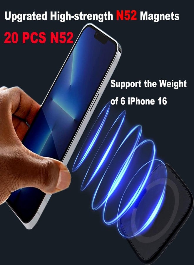 Rigdance 17mm Magnetic Phone Mount Base for MagSafe 0.67" Ball Socket, Replacement Phone Car Mount Accessory (Simple Square Design) - Image 4