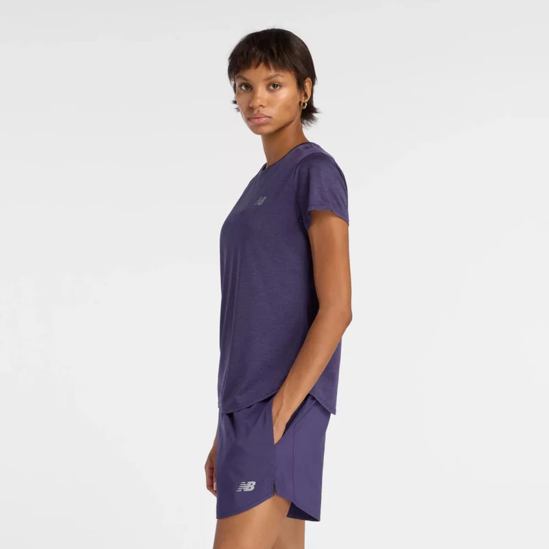 New Balance Boysenberry Sport Core Heather T-Shirt for Women | Best Price UAE