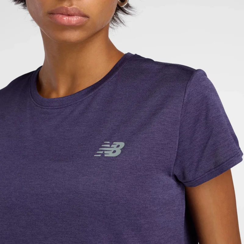 New Balance Boysenberry Sport Core Heather T-Shirt for Women | Best Price UAE