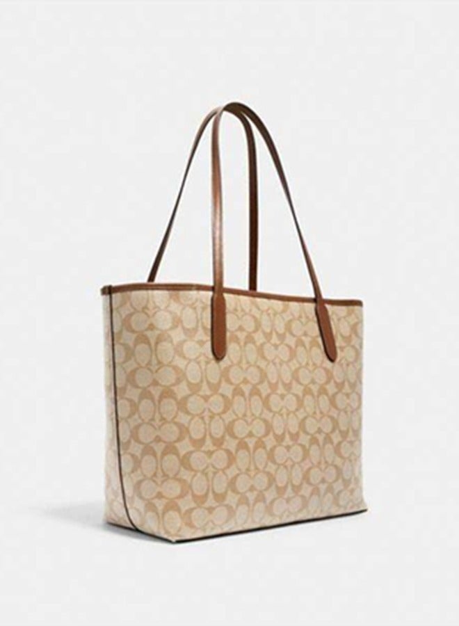 coachoutlet COACH City Tote Bag In Signature Canvas - Image 3