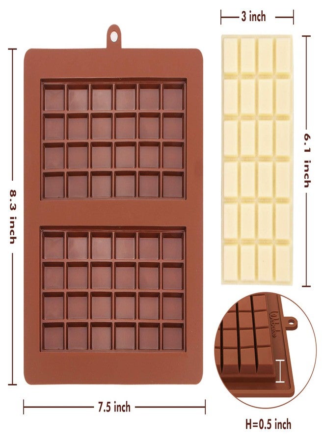 وي بيك قالب سيليكون لقطع الشوكولاتة من ويبيك، عبوة من قطعتين، مناسب لقطع الشوكولاتة الكبيرة (4 أونصة)، قالب سهل الفك، صينية خبز - Image 3