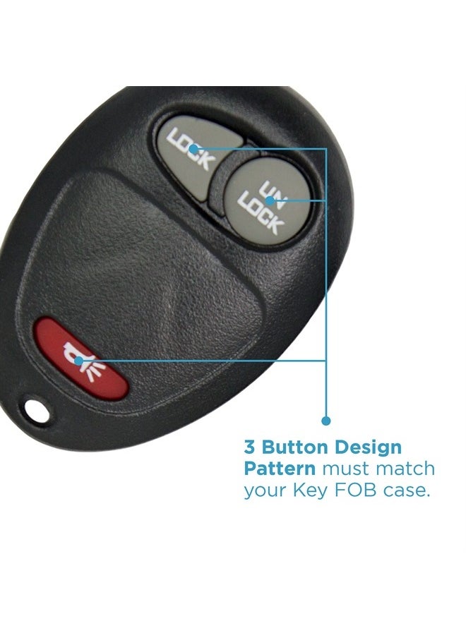 Keyless2Go Replacement for New Shell Case and 3 Button Pad for Remote Key Fob with FCC L2C0007T - Shell ONLY  - Image 2