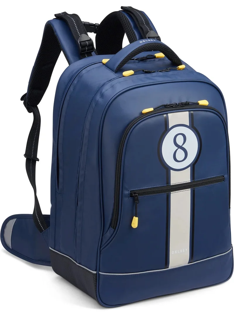 ديلسي _باريس حقيبة ظهر   بفتحتين - طباعة زرقاء . بوصة