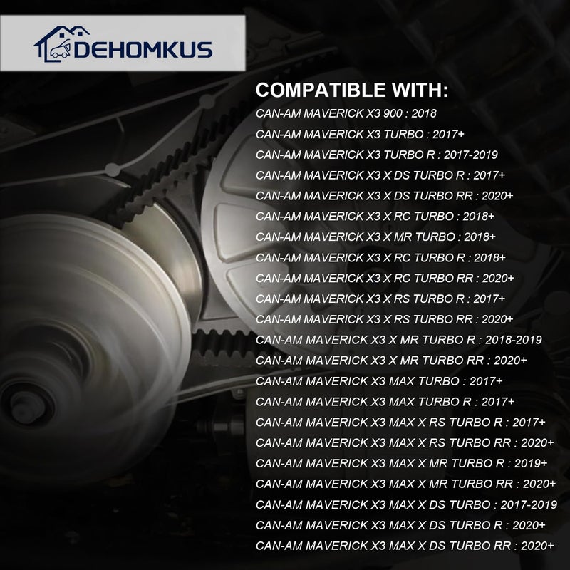 DEHOMKUS 422280652 Maverick X3 Drive Belt Replacement for CanAm Maverick X3 XDSXRSMAX All Models 20172022 Replace 422280651 417300383 422280654 422280280 - Image 5