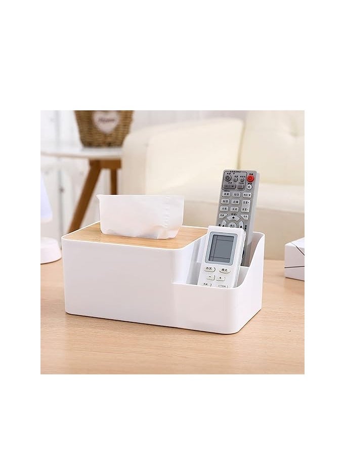Generic Tissue Box Napkin Holder, Multifunctional Napkin Case with Storage Facial Tissue Box  - Image 1