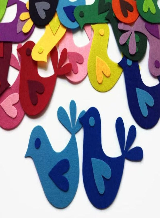Haoser Bird Die Cut, Beautiful Felt Bird Applique for Sewing & Craft Projects, Fully Assembled-20 pc - Image 2
