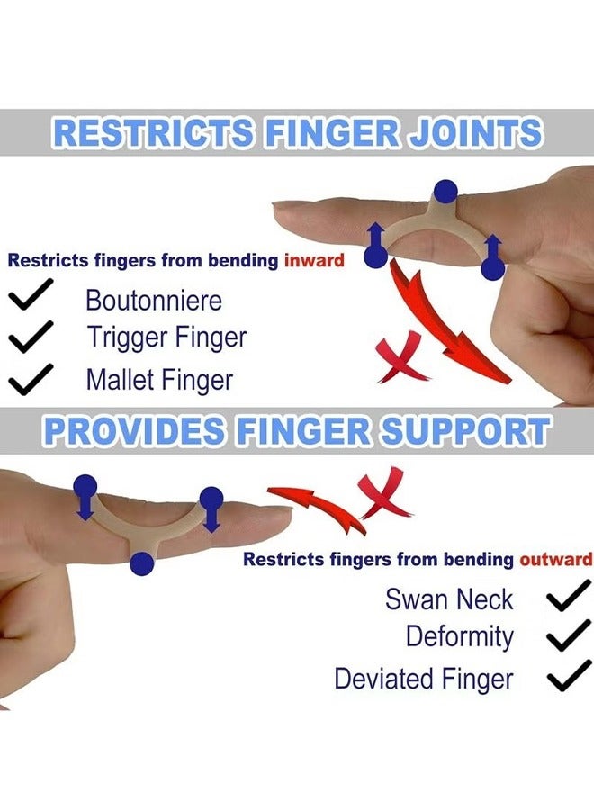HY Oval Finger Splint 14pcs, Sizes 1-14, Mallet Finger Splint Trigger Finger Splint for Thumb Middle Ring Index Pinky, Straighten Crooked Fingers Mallet Finger Protcet Trigger Finger Limit Hypermobility  - Image 3