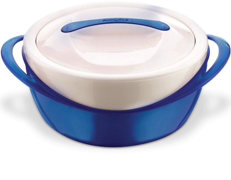 Pinnacle Large Insulated Casserole Dish with Lid 26 qt Elegant Hot Pot Food WarmerCooler Thermal SoupSalad Serving Bowl Stainless Steel Hot Food Container  Best Gift Set for Moms Holidays Blue