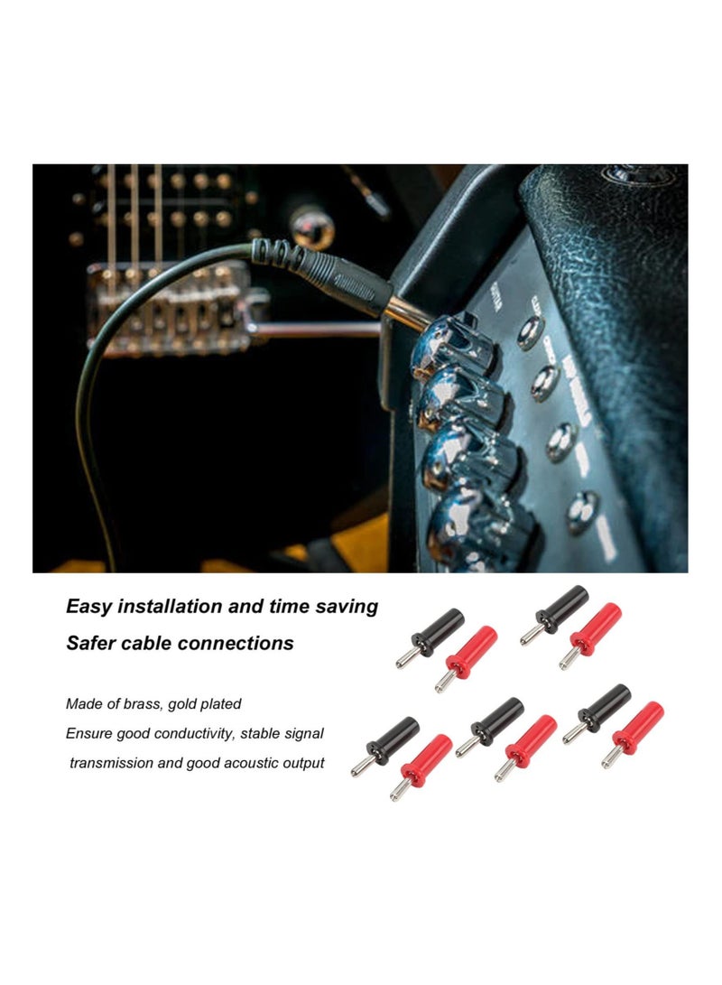 Captaintech 10pcs 4 mm Banana Plug Socket Connector Set Speaker Cable Cross Slot Gold Plated Solder Audio Speaker Wire Cable Screw Type Speaker Pin Banana Plugs Speaker Cable Connectors Adapter - Image 5