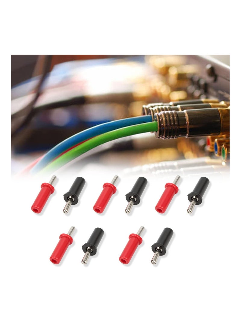 Captaintech 10pcs 4 mm Banana Plug Socket Connector Set Speaker Cable Cross Slot Gold Plated Solder Audio Speaker Wire Cable Screw Type Speaker Pin Banana Plugs Speaker Cable Connectors Adapter - Image 3