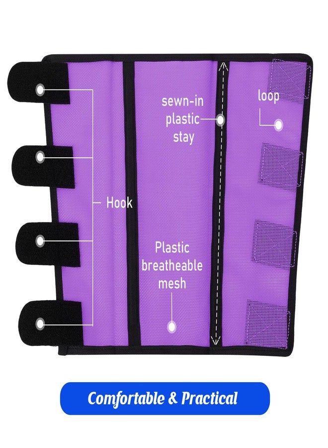 Bulyoou 8 Pcs Horse Fly Boots UV-Protective Mesh Ventilated, Fly Boots for Protecting Horse Legs & Stomp-reducing from Insect Bites(Dark Purple, Light Purple) - Image 4