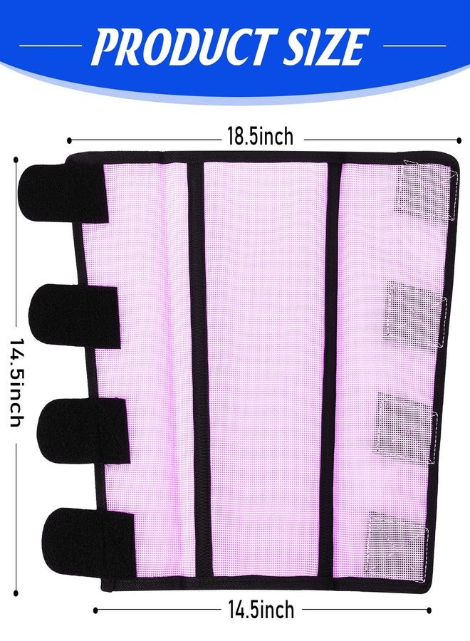 Bulyoou 8 Pcs Horse Fly Boots UV-Protective Mesh Ventilated, Fly Boots for Protecting Horse Legs & Stomp-reducing from Insect Bites(Dark Purple, Light Purple) - Image 3