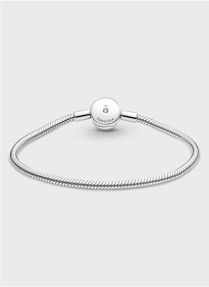PANDORA Pandora Moments Halo Snake Chain Bracelet  - Image 2