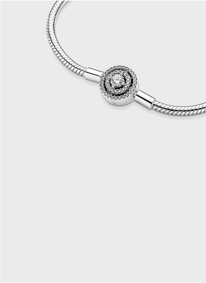 PANDORA Pandora Moments Halo Snake Chain Bracelet  - Image 4