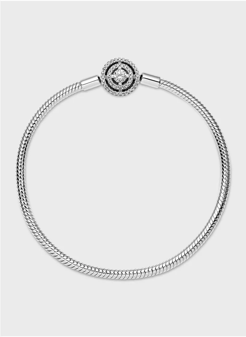 PANDORA Pandora Moments Halo Snake Chain Bracelet