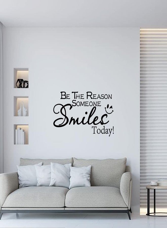 Fencosyn Inspirational Wall Stickers Quotes -Be The Reason Someone Smiles Today- Vinyl Wall Art Decal Positive Removable Decals for Classroom Office Bedroom School Home Decor - Image 2