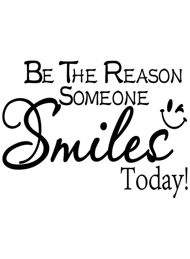 Fencosyn Inspirational Wall Stickers Quotes -Be The Reason Someone Smiles Today- Vinyl Wall Art Decal Positive Removable Decals for Classroom Office Bedroom School Home Decor - Image 1