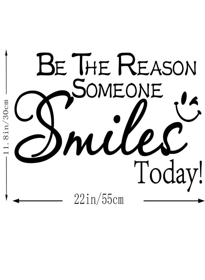 Fencosyn Inspirational Wall Stickers Quotes -Be The Reason Someone Smiles Today- Vinyl Wall Art Decal Positive Removable Decals for Classroom Office Bedroom School Home Decor - Image 3