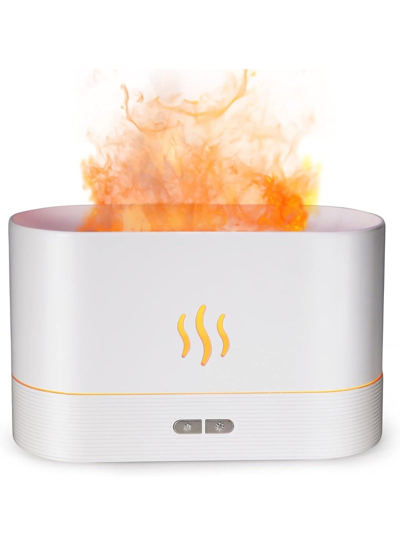 فواحة مرطبةومعطرة للهواء تعمل على توزيع الزيوت العطرية فواحة على شكل لهب تعطى اضاءة هادئة وشكل جذاب للمنزل والغرف وايضا المكاتب وبها وصلة usb (قد يختلف اللون) - Image 1