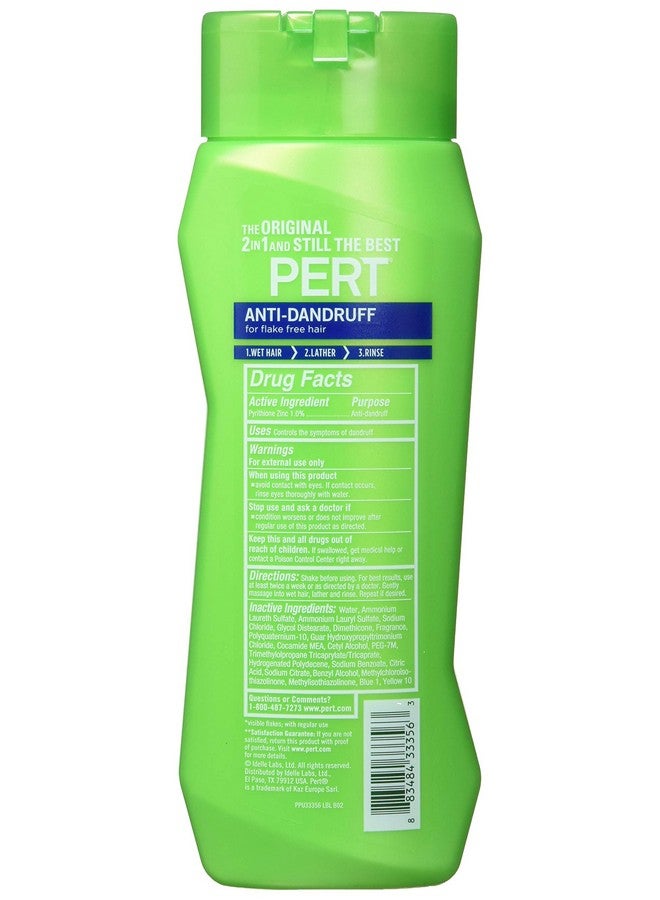 PERT Plus Dandruff Control Pyrithione Zinc For Flake Free Hair 2 In 1 Shampoo Unisex 13.5 Ounce - Image 2