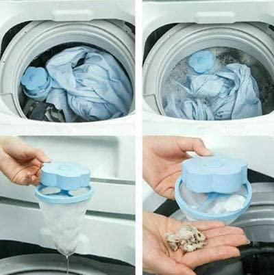 SANGAM TRADERS Washing Machine Flower Ball Shape Floating Reusable Mesh lint Net Trap sehold Tool Cloth Laundry Washer Device Cleaning - Image 3