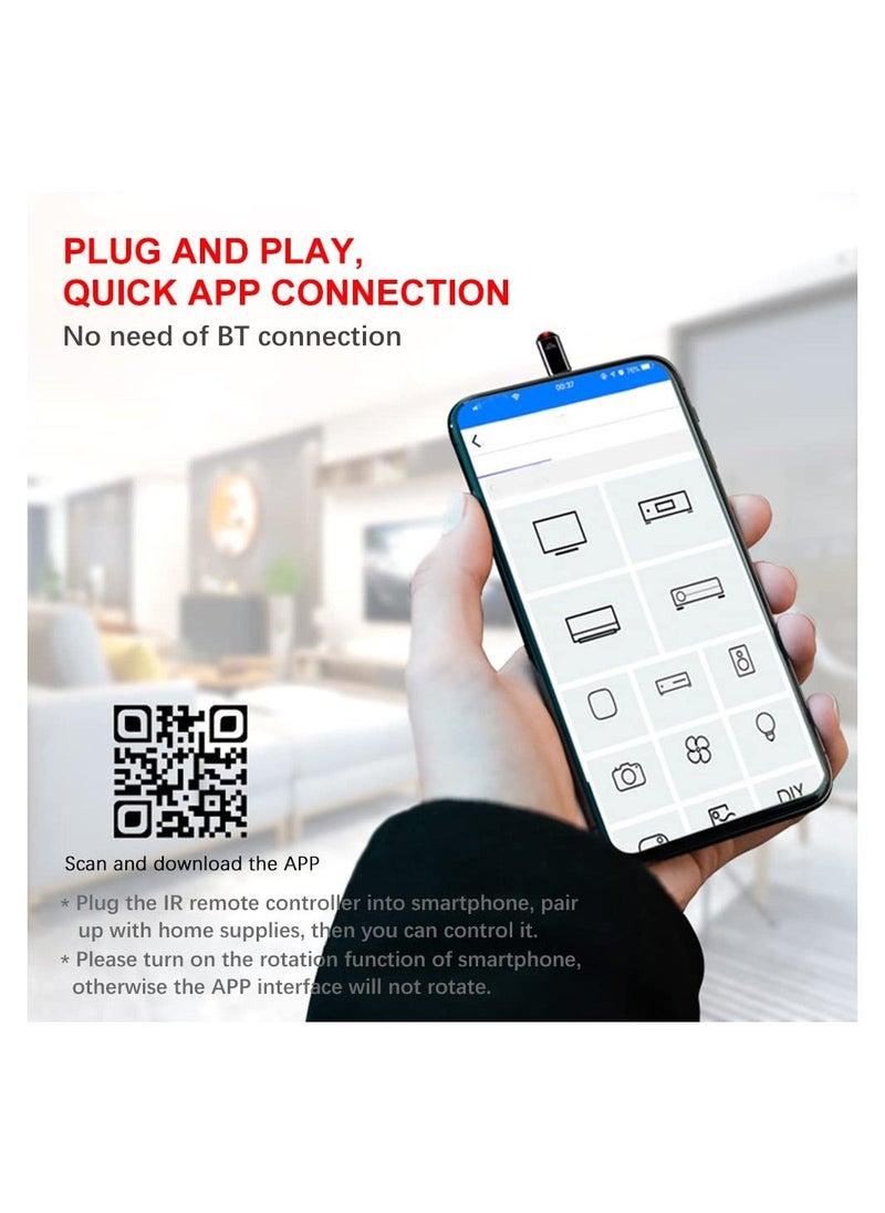 EVEREEN - Universal Mini IR Remote Controller Adapter - Control TV, Air Conditioner, Fan, Camera and More with Your Smartphone - Android Compatible, Compact Design, Easy to Use - Image 1