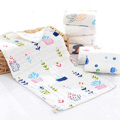 MOM'S HOME 6-Layer Muslin Burp Cloths for Babies | Bamboo Cotton | Super Soft & Absorbent | 30x50 cm | Pack of 3 - Image 1