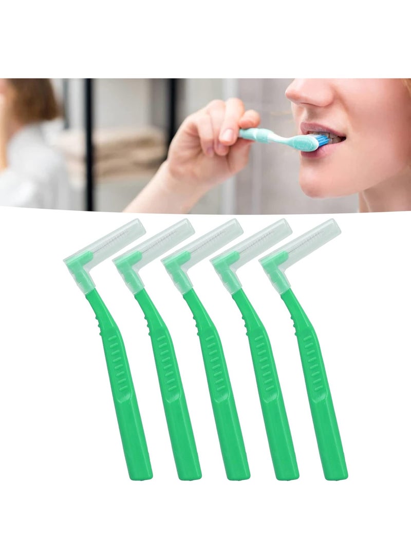 Fdit 5 x L-Shaped Interdental Brushes for Effectively Cleaning Plaque and Removing Accolades Suitable for Dental Care (متعدده الالوان) - Image 4