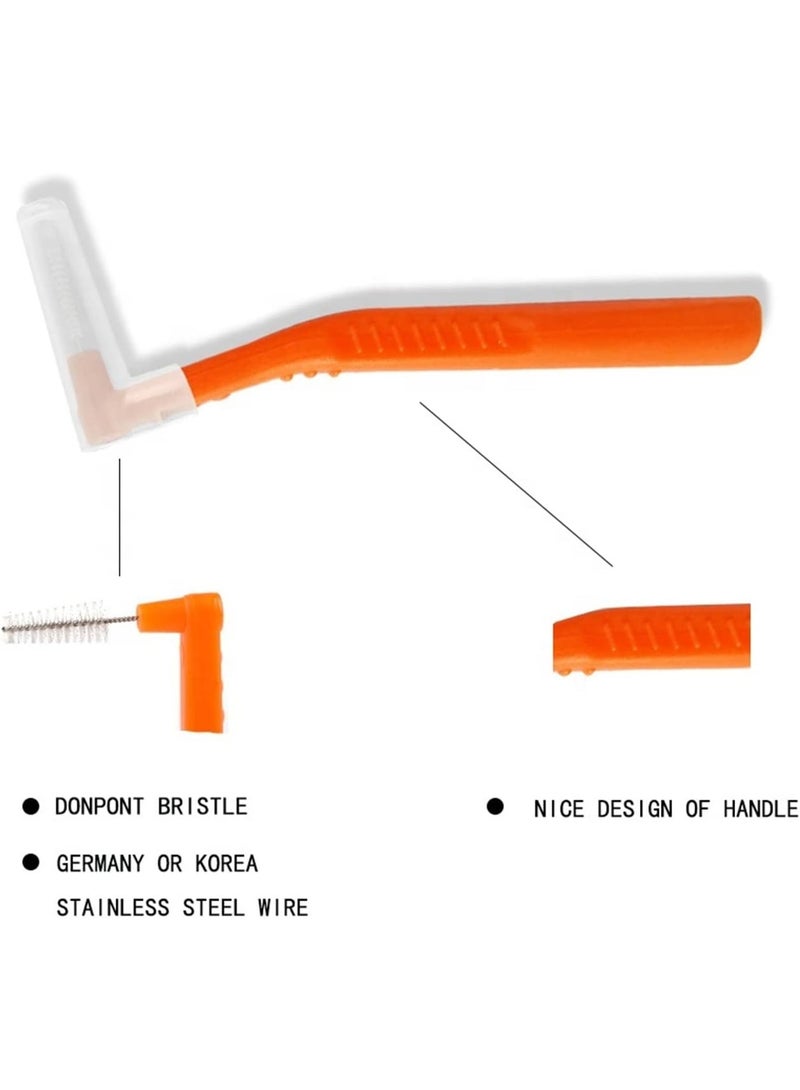 Fdit 5 x L-Shaped Interdental Brushes for Effectively Cleaning Plaque and Removing Accolades Suitable for Dental Care (متعدده الالوان) - Image 3