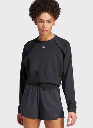 Power Aeroready Crop Cover-Up Sweatshirt