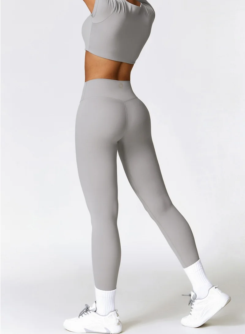 Kawn.yoga Silver Grey High Waist Leggings for Women | Best Price UAE