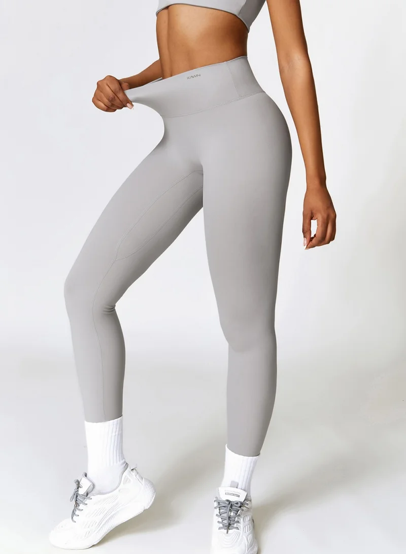 Kawn.yoga Silver Grey High Waist Leggings for Women | Best Price UAE