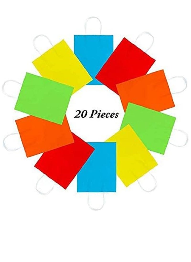 Generic Party Favor Bags with Handle Set of 20, Suitable for Birthday, Food Carrying, Wedding Tea Parties, Comes in Multiple Colors  - Image 3
