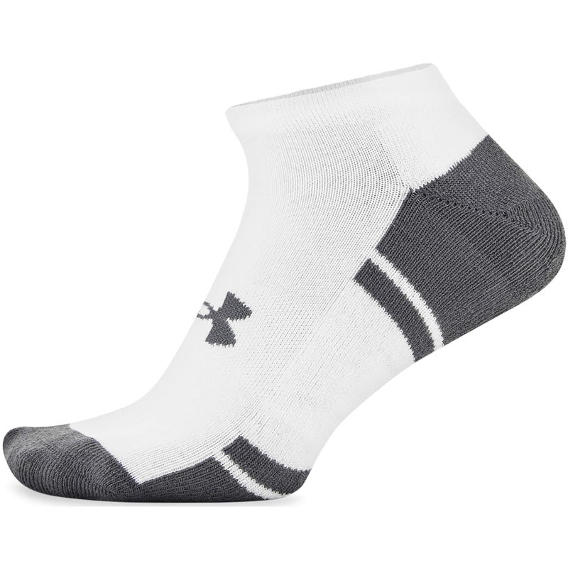 Under Armour Adult Resistor 3.0 No Show Socks, 6-Pairs, Black/White, Shoe Size: Mens 9-11 - Image 3