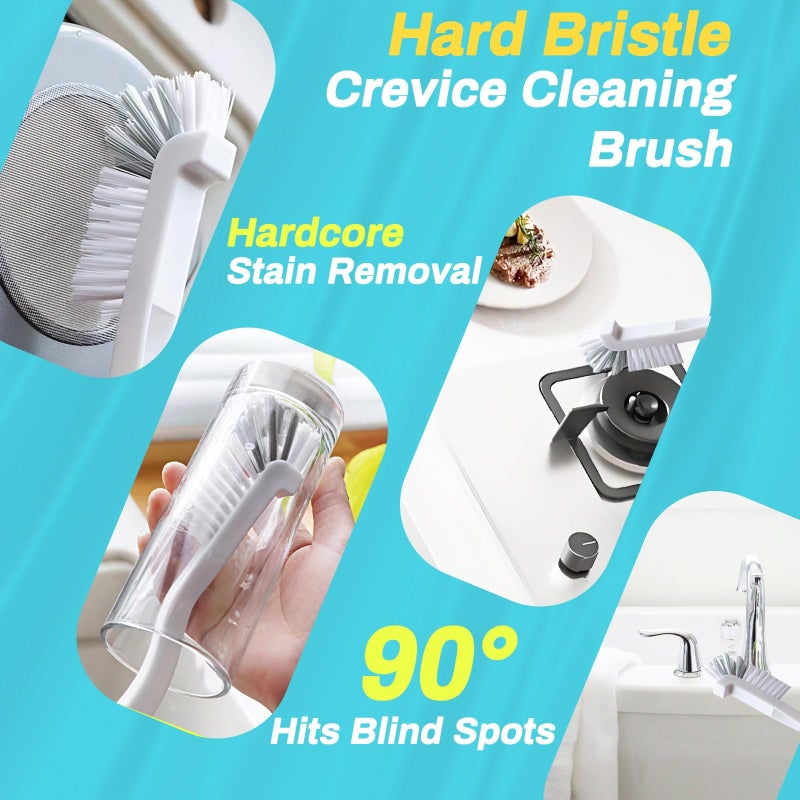 Potanro Ice Machine Cleaner Brush Sets, 14pcs Countertop Ice Maker Cleaner Tools, Gap Crevice Cleaning Brushes Tools Small Spaces, Scrub Sponge, Thin Brush for Cleaning Window Track, Straw, Bottle - Image 5