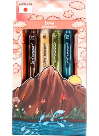 Serve Deep Tip Pencil Earth Tones 0.7mm Set of 6  - Image 1