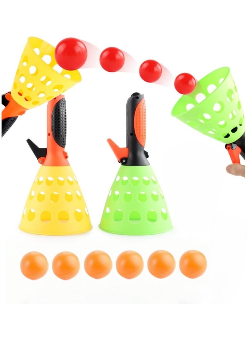 Pop and Catch Ball Game Toys,4 Sets Toys Catch Launcher Baskets,Outdoor Indoor Game Activities for Kids,Beach Lawn Camping Yard Sport Toys for Boys Girls - Image 1