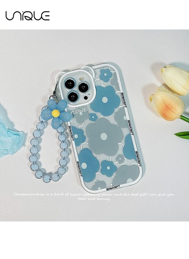 Unique - Compatible with iPhone 14 Pro Max Case, Cute Sun Flowers Camera Protector Clear Case with Lovely Flower Strap Bracelet Chain Girls Women Case for iPhone 14 Pro Max - Image 1