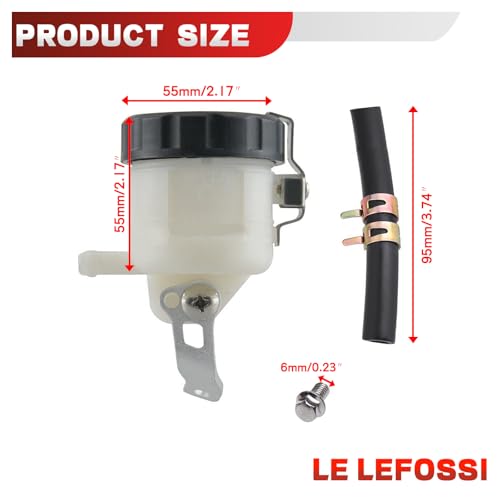 LE LEFOSSI Motorcycle Front Brake Master Cylinder Brake Pump Tank Oil Cup Fluid Bottle Reservoir w/Bracket Compatible with for Suzuki GSX-R 600 GSX-R 750 GSX-R 1000 2006 2007 2008 2009 2010-2023 - Image 3