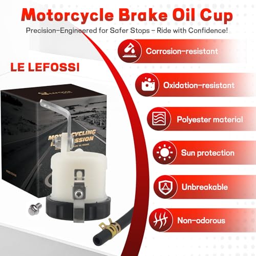 LE LEFOSSI Motorcycle Front Brake Master Cylinder Brake Pump Tank Oil Cup Fluid Bottle Reservoir w/Bracket Compatible with for Suzuki GSX-R 600 GSX-R 750 GSX-R 1000 2006 2007 2008 2009 2010-2023 - Image 4