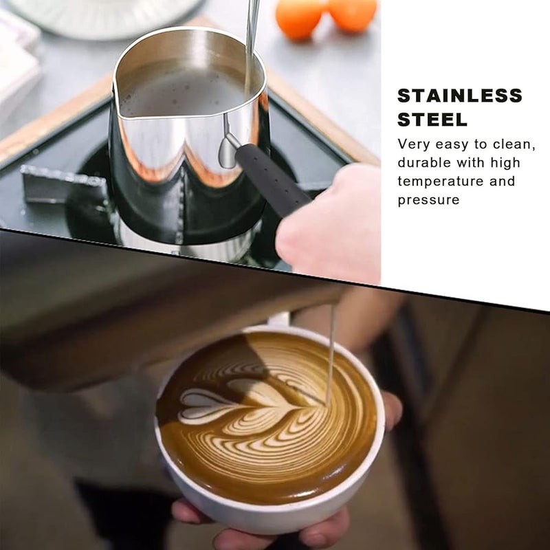 وعاء القهوة التركية من الفولاذ المقاوم للصدأ سعة 1000 مل مع صنبور لتسخين الحليب والزبدة - Image 3