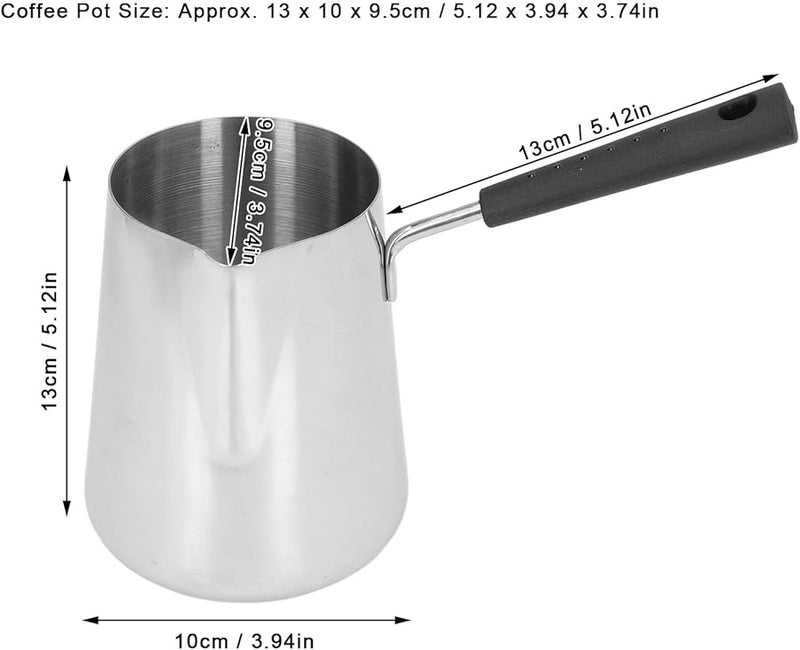 وعاء القهوة التركية من الفولاذ المقاوم للصدأ سعة 1000 مل مع صنبور لتسخين الحليب والزبدة - Image 5