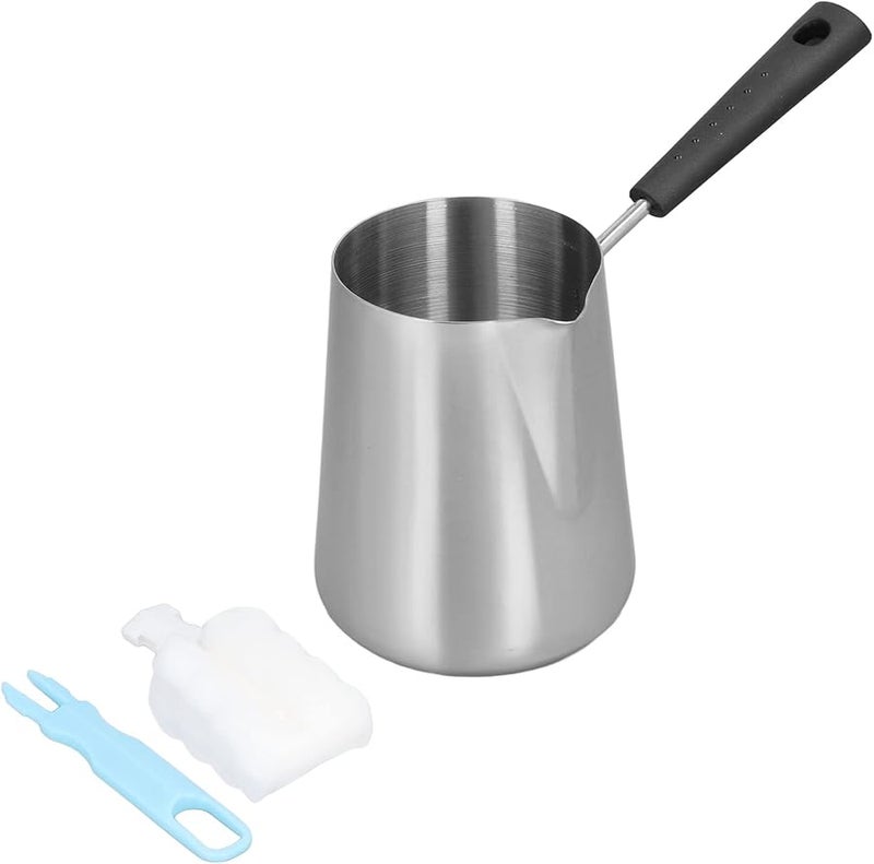 وعاء القهوة التركية من الفولاذ المقاوم للصدأ سعة 1000 مل مع صنبور لتسخين الحليب والزبدة - Image 2