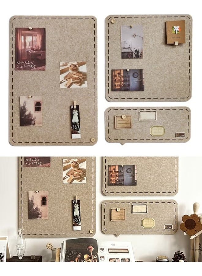 EETU 3 PCS Bulletin Board,Notice Board for Bedrooms Offices Home Wall Decoration,Notice Board Self Adhesive Cork Board,for Paste Notes,Photos,Schedules - Image 1