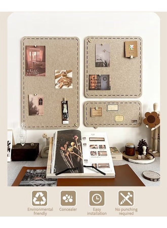 EETU 3 PCS Bulletin Board,Notice Board for Bedrooms Offices Home Wall Decoration,Notice Board Self Adhesive Cork Board,for Paste Notes,Photos,Schedules - Image 3